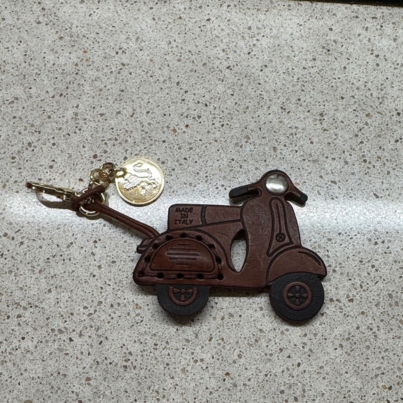 Pratesi Brown Leather Vespa Bag Charm NWOT - Picture 1 of 5